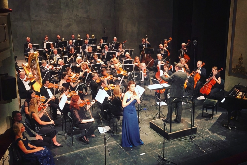 Nastup s maestrom Simonom Robinsonom i orkestrom mariborske Opere nakon osvajanja prve nagrade na natjecanju IMMC, Maribor, Slovenija, 2018.
