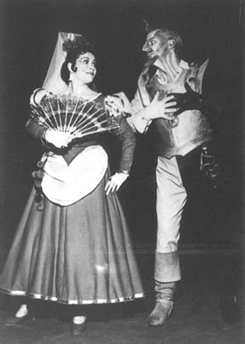 Biserka Cvejić (Dulcinea) i Miroslav Čangalović (Don Quichotte) – Jules Massenet, Don Quichotte, Narodno pozorište, Beograd 1957.