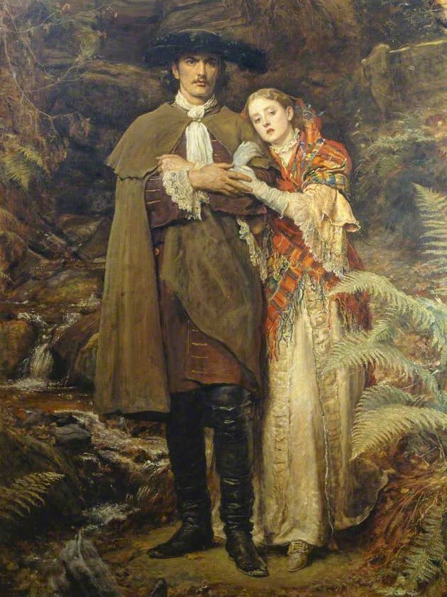 John Everett Millais, <em>Bride of Lammermoor</em> (1878), Edgar od Rawenswooda i Lucy Ashton, Museumand Art Gallery, Bristol 