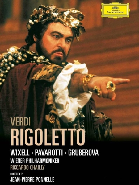 Naslovnica CD-a <em>Rigoletta</em> s Lucianom Pavarottijem u ulozi Vojvode od Mantove