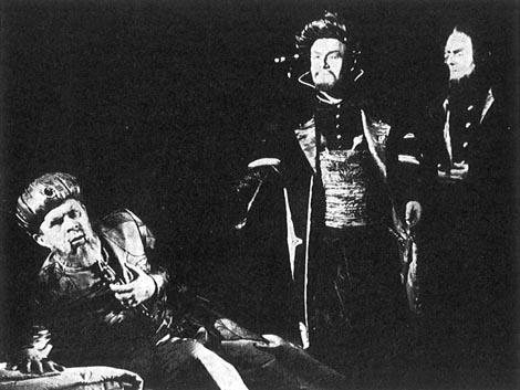 Drago Bernardić (Sulejman), Franjo Paulik (Mehmed Sokolović) i Milivoj Belavić (Levi) – Ivan Zajc: Nikola Šubić Zrinjski, HNK u Zagrebu, 1962.