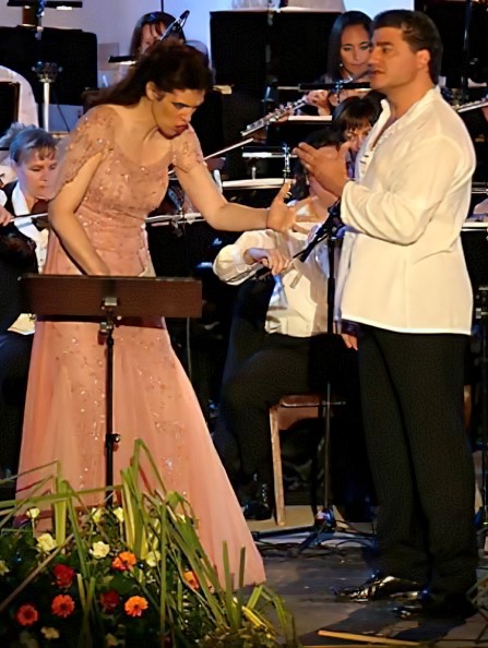 Dubravka Šeparović-Mušović i José Cura, koncert uz orkestar Opere HNK Ivana pl. Zajca na Riječkim ljetnim noćima 2006.