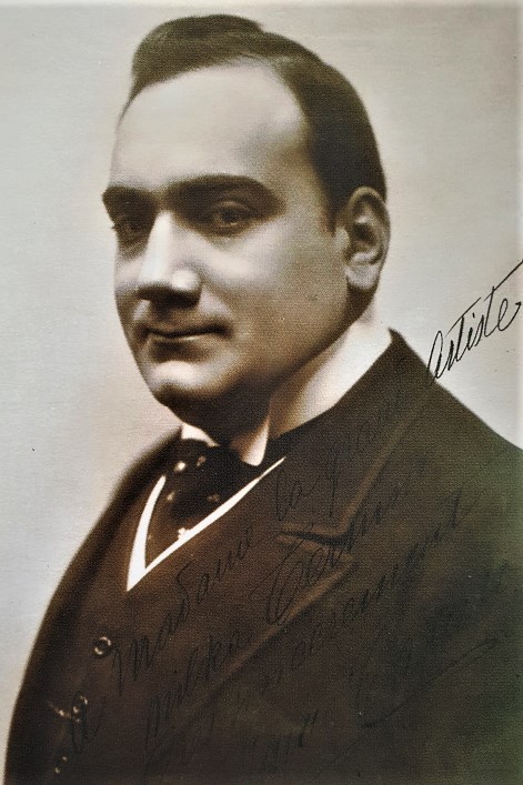 Slika Enrica Carusa s posvetom velikoj umjetnici Milki Trnini, svojoj prvoj <em>Tosci</em> u Metropolitanu