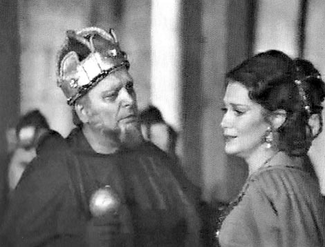 Ferdinand Radovan (Simon Boccanegra) i Cynthia Hansell-Bakić (Amelia Grimaldi) – Giuseppe Verdi, Simon Boccanegra, Peristil, Splitsko ljeto, 1978.