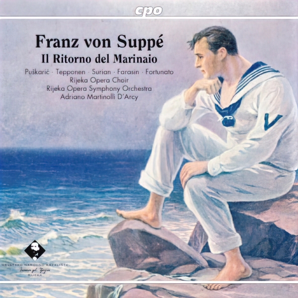 4.	Naslovnica CD-a opere <em>Povratak mornara</em> Franza von Suppéa s ansamblom opere HNK-a Ivana pl. Zajca u Rijeci, 2017.