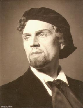 Ivan Francl (Marcel) – Giacomo Puccini, La Bohème, HNK u Zagrebu, obnova, 7. studenoga 1946., foto: Mladen Grčević