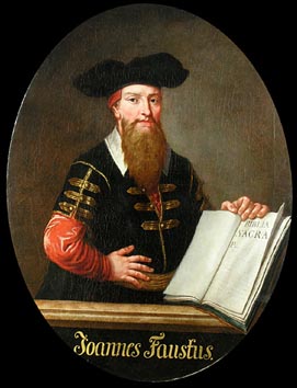 dr. Johann Georg Faust (c. 1480 (or 1466) – c. 1540), alkemičar i astrolog čiji je životopis bio osnova mita o doktoru Faustu