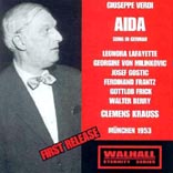 Naslovnica CD-a sa snimkom opere Aida iz 1953. godine u izdanju tvrtke Walhall, Josip Gostič je pod ravnanjem Clemensa Kraussa pjevao Radamesa.