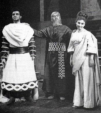 Ljubomir Strgačić (Porin), Franjo Godec (Sveslav) i Darinka Šegota (Zorka) – Vatroslav Lisinski, Porin, Narodno kazalište „Ivan Zajc“, Rijeka, 1966.