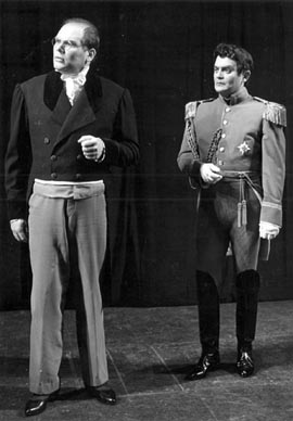 Piero Filippi (Pjer Bezuhov) i Milivoj Belavić (Andrej Bolkonski) – Sergej Prokofjev, Rat i mir. HNK u Zagrebu, 1961.