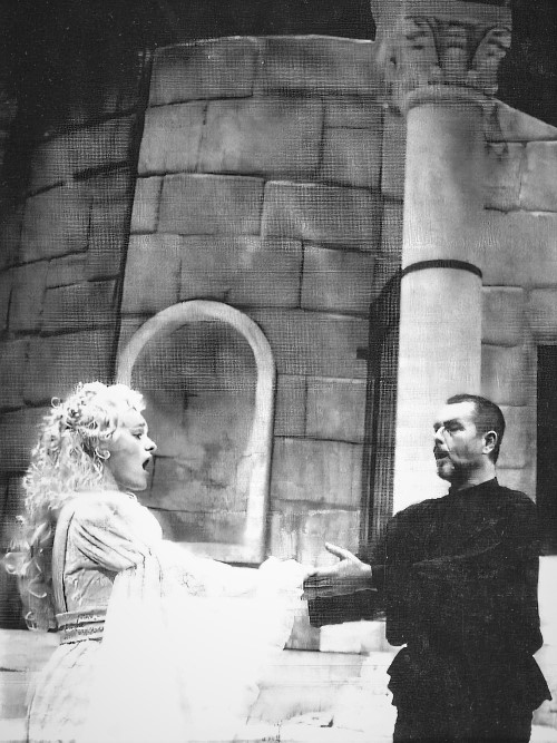 Miljenka Grđan (Gilda) i Mirko Čagljević (Rigoletto), Giuseppe Verdi, <em>Rigoletto</em>, HNK Ivana pl. Zajca u Rijeci 1996.