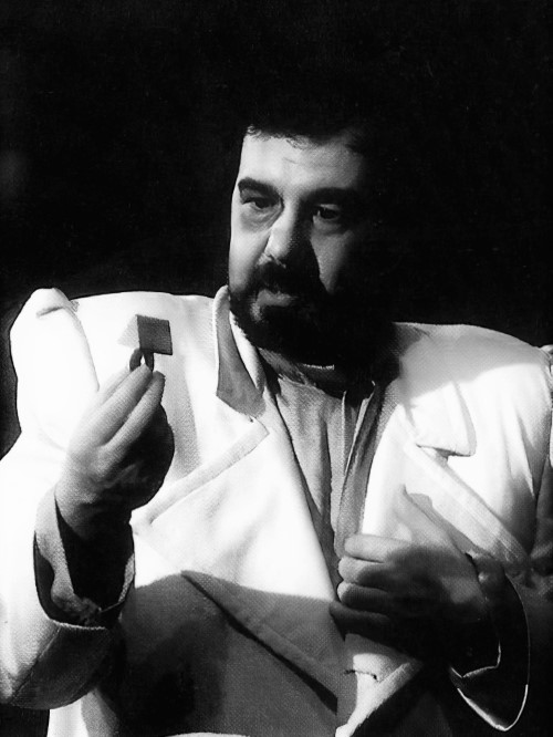 Neven Belamarić kao Wotan na premijeri <em>Rajnina zlata</em>, HNK u Zagrebu, 1989. 