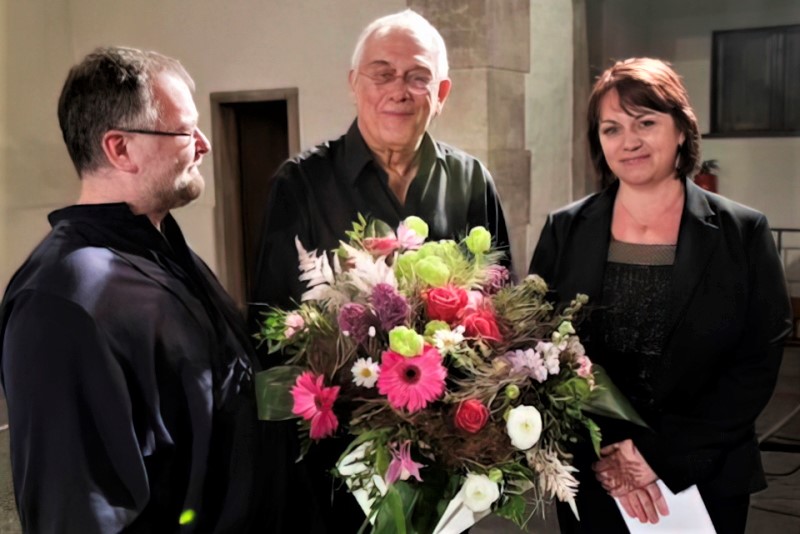 Nikša Bareza prilikom primanja Saske Mozart-nagrade u Chemnitzu 2010.