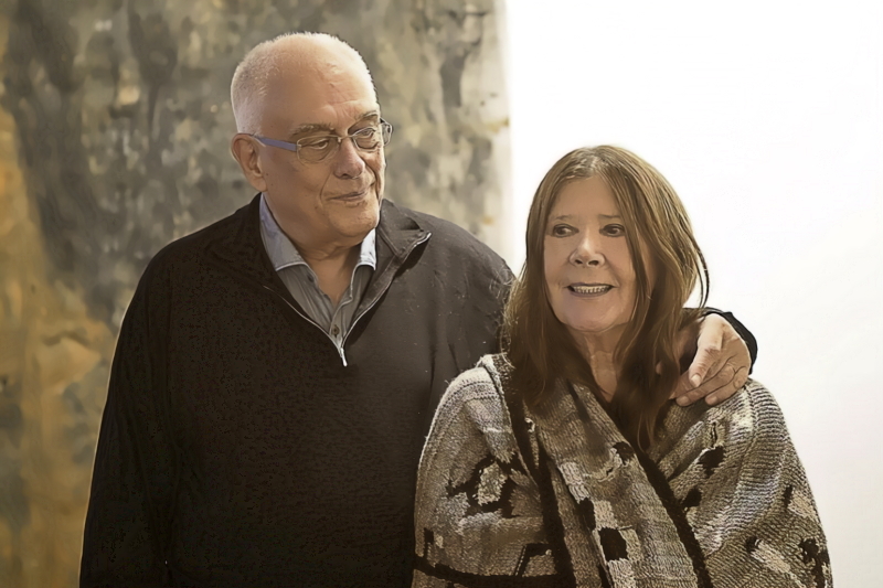 Nikša Bareza sa suprugom Dubravkom Bareza na otvaranju njezine izložbe u Galeriji Vladimira Filakovca u Zagrebu 2016.