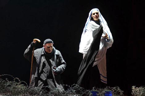 Manfred Hemm, Dubravka Šeparović Mušović; Hrvatsko narodno kazalište u Zagrebu: Richard Wagner, Parsifal, dir. Nikša Bareza, red. Kurt Josef Schildknecht, foto: © Novković