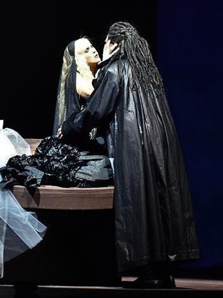 Dubravka Šeparović-Mušović (Kundry) i John Charles Pierce (Parsifal), Richard Wagner, <em>Parsifal</em>, Hrvatsko narodno kazalište u Zagrebu, 2011.