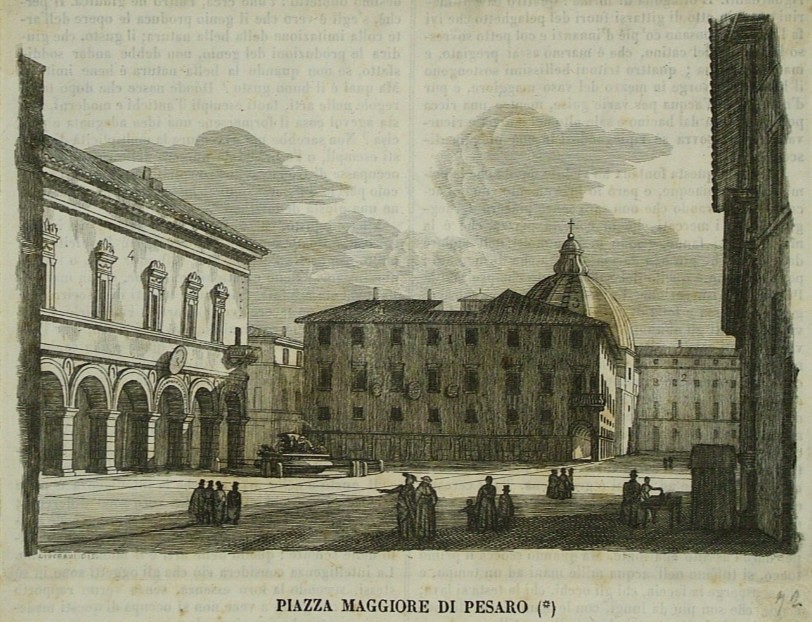 Piazza maggiore di Pesaro, početak 19. stoljeća