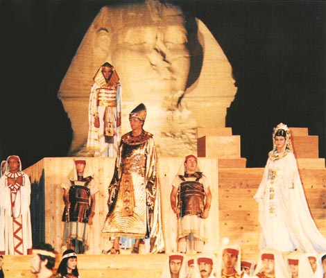 Ruža Baldani kao Amneris u Aidi, Kairo, 1987.