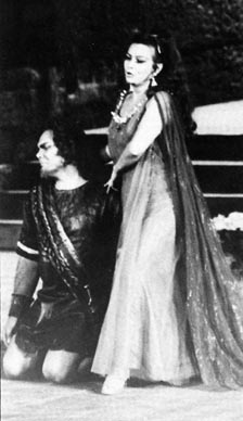 Piero Filippi (Samson) i Ruža Pospiš-Baldani (Dalila) – Camille Saint-Saëns, Samson i Dalila, HNK u Zagrebu, 1971.