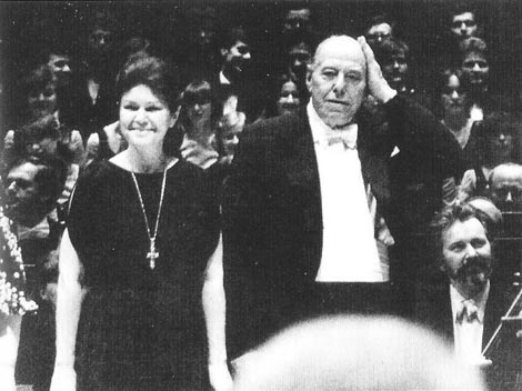 Ruža Pospiš-Baldani i Lovro pl. Matačić nakon koncerta