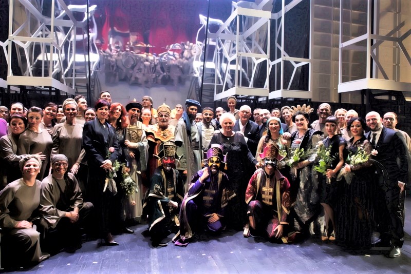 Nikša Bareza s ansamblom na premijeri opere <em>Turandot</em> u Teatru Verdi u Trstu 2019.