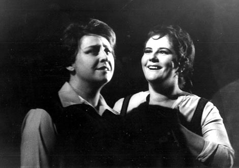 Sena Jurinac (Leonora) i Branka Beretovac (Marzellina) – Ludwig van Beethoven: <em>Fidelio</em>, HNK u Zagrebu, premijera 1970. 