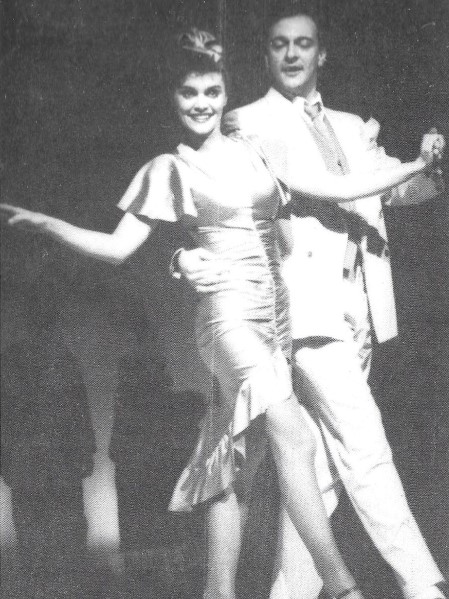 Anja Šovagović-Despot (Perina Štrambera) i Čedo Martinić (Lešandro) na premijeri <em>Splitskog akvarela</em> u Splitu 1991