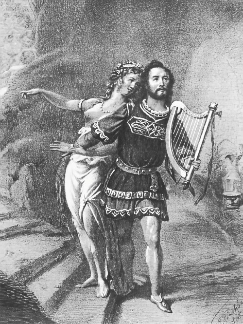 Wilhelmine Schröder-Devrient (1804–1869) kao Venera i Joseph Aloys Ticháček (1807–1886) kao Tannhäuser na praizvedbi