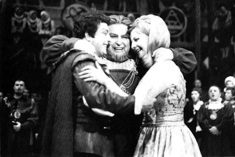 Stefan Stefanoff (Walther), Tomislav Neralić (Hans Sachs), Božena Ruk-Fočić (Eva) – Richard Wagner, Majstori pjevači, HNK u Zagrebu, 1969.