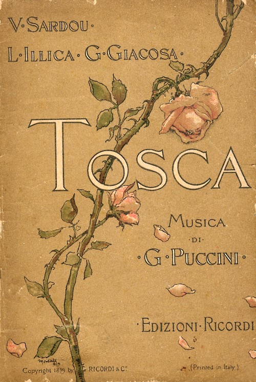 Naslovnice libreta Puccinijeve opere <em>Tosca</em>