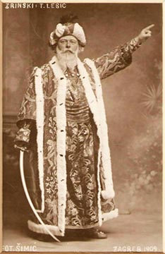 Tošo Lesić (Sulejman); Ivan Zajc, Nikola Šubić Zrinski, Zagreb, 1. listopada 1909.