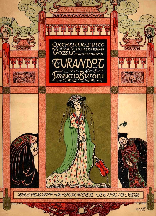 Naslovnica partiture Busonijeve <em>Turandot</em>