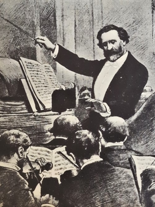 Giuseppe Verdi dirigira prvom izvedbom <em>Aide</em> u Parizu 1876. godine