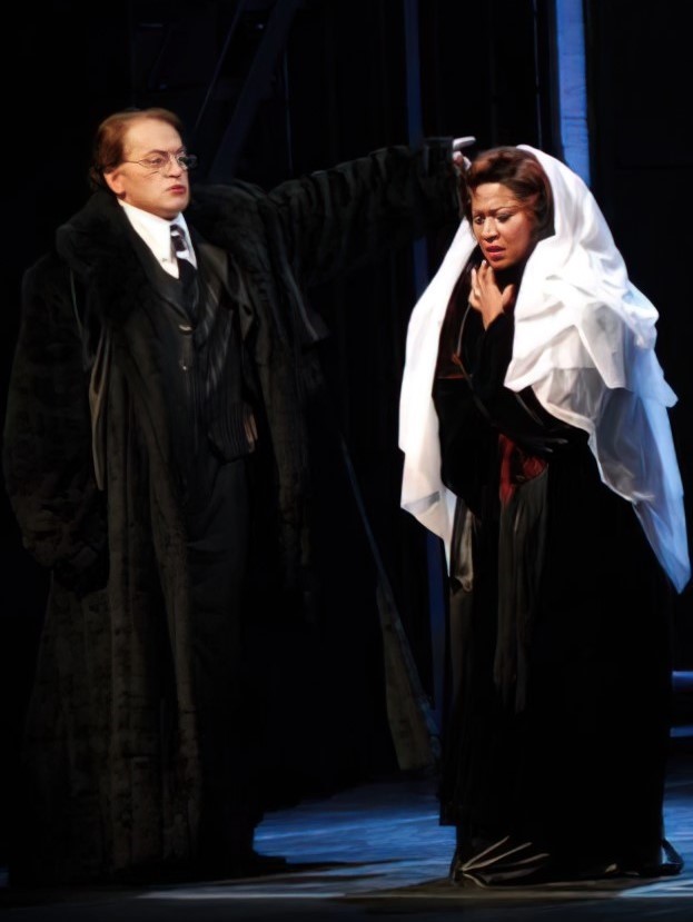 Vitomir Marof (Renato) i Michèle Crider (Amelia), Giuseppe Verdi, <em>Krabuljni ples</em>, HNK u Zagrebu, 2007.