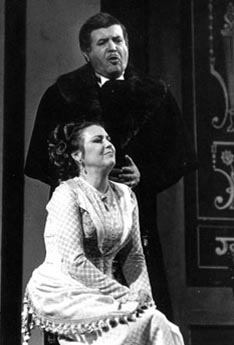 Nada Ruždjak (Violetta) i Vladimir Ruždjak (Germont); Giuseppe Verdi, Traviata, HNK u Zagrebu, 1971.