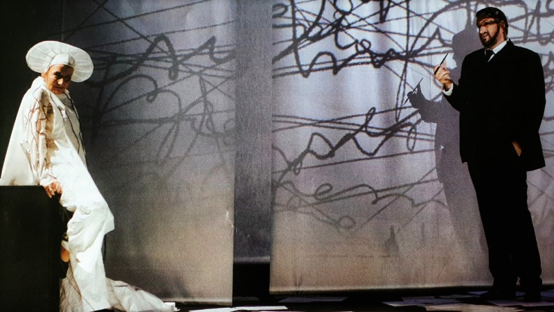 Vlatka Oršanić (Janko P. Kamov) i Goran Jurić (Pajo), Zoran Juranić <em>Opera po Kamovu</em>, HNK Ivana pl. Zajca, Rijeka, praizvedba 20. svibnja 2021.