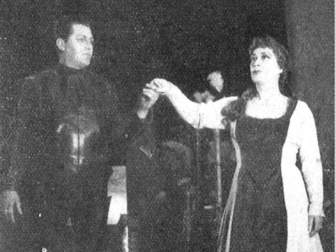 Duško Kukovec (Holandez) i Zlata Čulić (Senta) – Richard Wagner, Ukleti Holandez, Narodno kazalište Split,,1957.