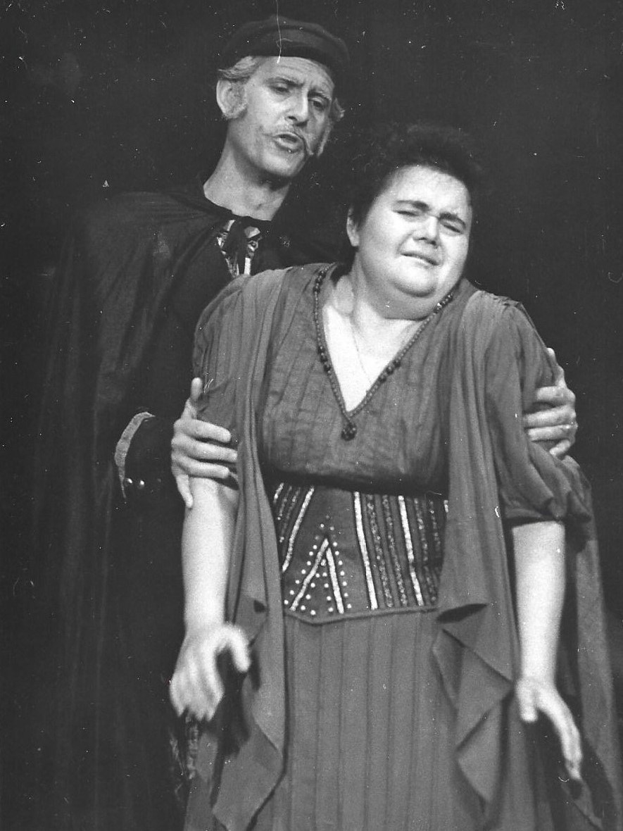 Josip Lešaja (Michele) i Ivanka Boljkovac (Giorgetta), Giacomo Puccini, <em>Plašt</em>, HNK u Osijeku, 1993.