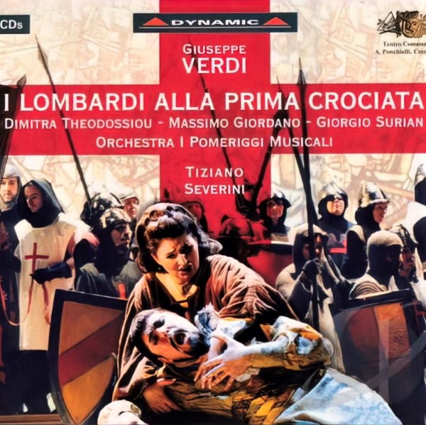 Naslovnica CD-a Verdijeve opere <em>Lombardijci u prvoj križarskoj vojni</em>, 2002.