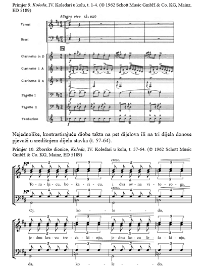 Primjer zborske dionice <em>Koleda</em>, Koledari u kolu