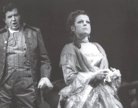 Vladimir Ruždjak (Grof) i Blaženka Milić (Grofica), Wolfgang Amadeus Mozart: Figarov pir, HNK u Zagrebu, 1977.